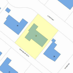 22 Cavanaugh Path, Newton MA 02459-3702 plot plan
