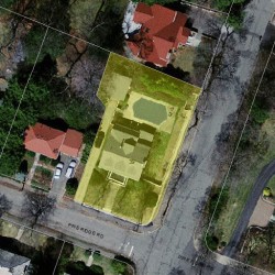 39 Pine Ridge Rd, Newton MA  02468-1616 aerial view