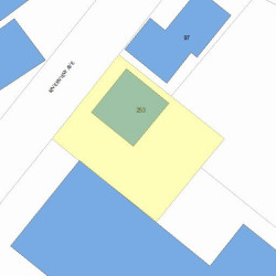 253 Riverview Ave, Newton MA  02466-1382 plot plan