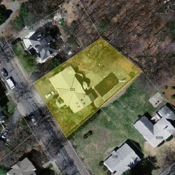 128 Hyde St, Newton MA 02461-1238 aerial view