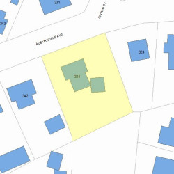 334 Auburndale Ave, Newton MA 02466-1221 plot plan