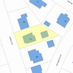 182 Langley Rd, Newton MA 02459-2324 plot plan