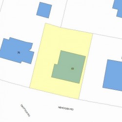 69 Nehoiden Rd, Newton MA 02468-1925 plot plan