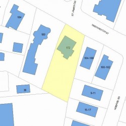 172 Washington St, Newton MA 02458-2251 plot plan