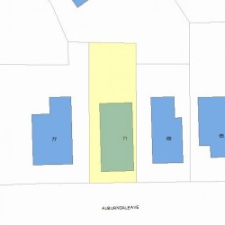 71 Auburndale Ave, Newton MA 02465-1419 plot plan