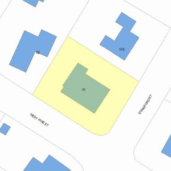 45 Pine St, Newton MA  02466-1115 plot plan