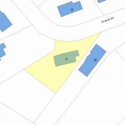 36 Fairlee Rd, Newton MA  02468-2036 plot plan