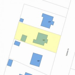 183 Cherry St, Newton MA  02465-1241 plot plan