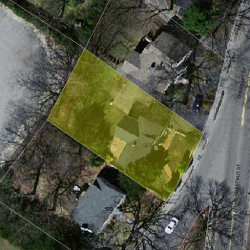 587 Chestnut St, Newton MA  02468-1225 aerial view