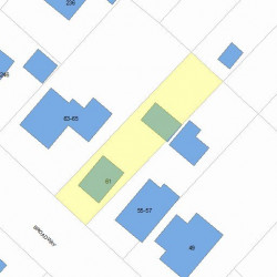 61 Broadway Ter, Newton MA  02460-1404 plot plan