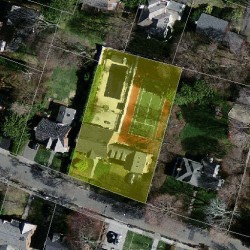 35 Brackett Rd, Newton MA  02458-2611 aerial view