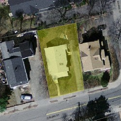 529 Auburn St, Newton MA  02466-1739 aerial view