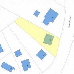73 Hawthorne Ave, Newton MA 02466-2817 plot plan