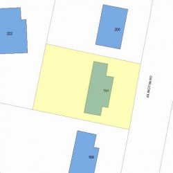 194 Islington Rd, Newton MA 02466-1012 plot plan
