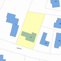 125 Ward St, Newton MA  02459 plot plan