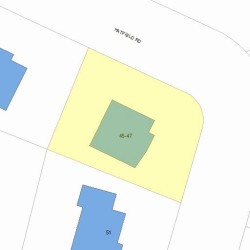 47 Hatfield Rd, Newton MA  02465-1228 plot plan