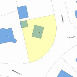 45 Orient Ave, Newton MA 02459-1425 plot plan