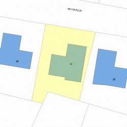 42 Maynard St, Newton MA  02465-1358 plot plan