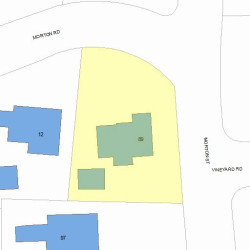 89 Morton St, Newton MA  02459-1029 plot plan