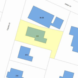 208 Cherry St, Newton MA 02465-1246 plot plan