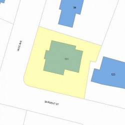 131 Sargent St, Newton MA  02458-2337 plot plan