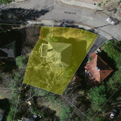 166 Ridge Ave, Newton MA  02459-2536 aerial view