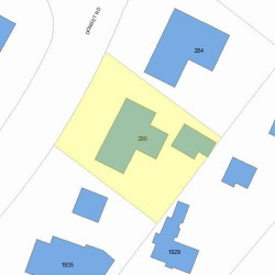 290 Dorset Rd, Newton MA 02468-1429 plot plan