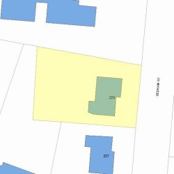 229 Dedham St, Newton MA 02461-2117 plot plan