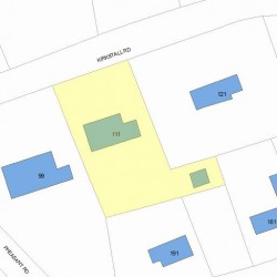 111 Kirkstall Rd, Newton MA 02460-2245 plot plan