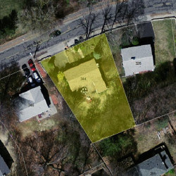 344 Austin St, Newton MA 02465-2502 aerial view
