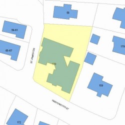 169 Washington St, Newton MA 02458-2252 plot plan