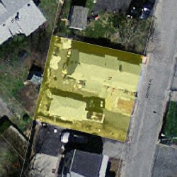 27 Cottage Pl, Newton MA  02465-1525 aerial view