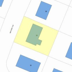 53 Anthony Cir, Newton MA  02460-1109 plot plan