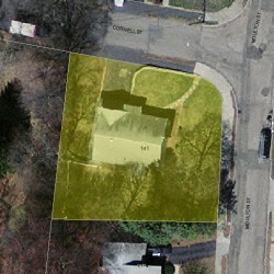 141 Cornell St, Newton MA 02462-1321 aerial view
