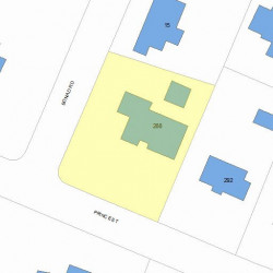 288 Prince St, Newton MA 02465-2955 plot plan