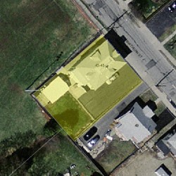 43 Hawthorn St, Newton MA  02458-1216 aerial view