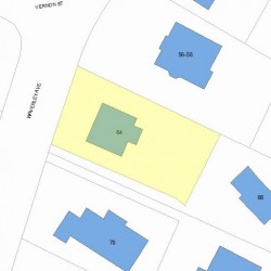 64 Waverley Ave, Newton MA 02458-2135 plot plan