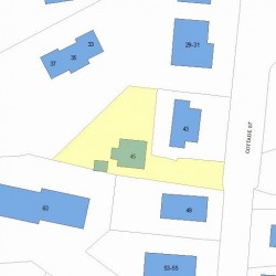 45 Cottage St, Newton MA  02464-1254 plot plan