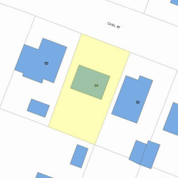 64 Carl St, Newton MA  02461-1906 plot plan