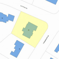 28 Longmeadow Rd, Newton MA  02459-3453 plot plan