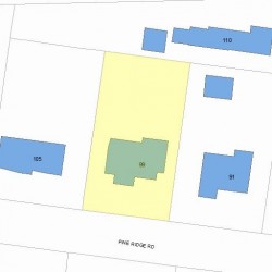 99 Pine Ridge Rd, Newton MA 02468-1616 plot plan