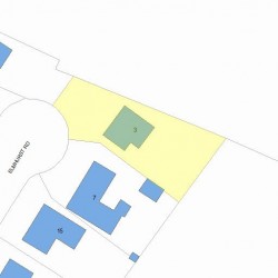 3 Elmhurst Rd, Newton MA  02458-2206 plot plan