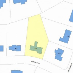 346 Hartman Rd, Newton MA  02459-2856 plot plan