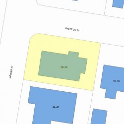 38 Walker St, Newton MA 02460-1520 plot plan