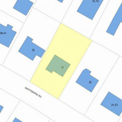 31 Whittemore Rd, Newton MA  02458-2105 plot plan