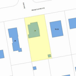 24 Pennsylvania Ave, Newton MA 02464-1323 plot plan