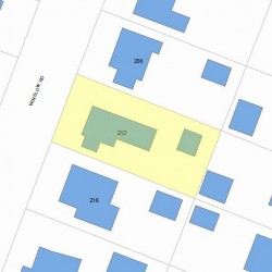 212 Winslow Rd, Newton MA  02468-1714 plot plan