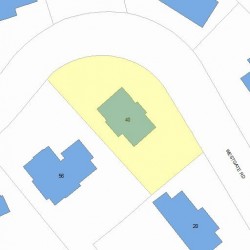 40 Westgate Rd, Newton MA 02459-3134 plot plan