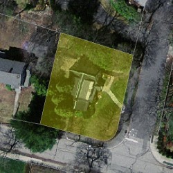 51 Caroline Park, Newton MA  02468-1101 aerial view