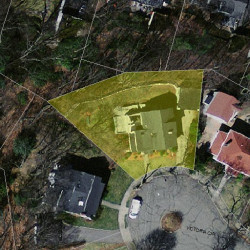 25 Victoria Cir, Newton MA  02459-1016 aerial view